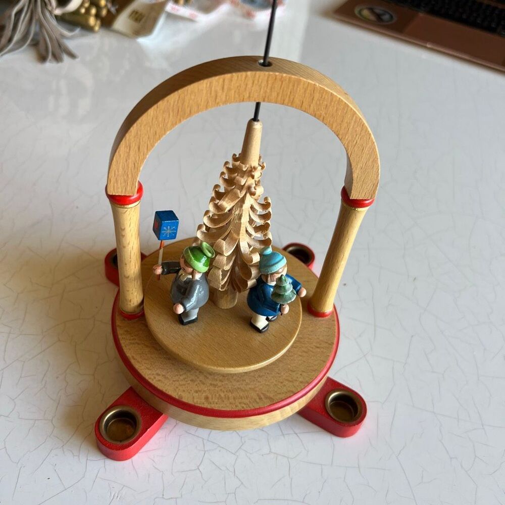 Erzgebirge Christmas Pyramid Windmill hand carved